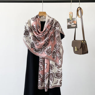 Women's Colorful Floral Design Premium Viscose Scarf