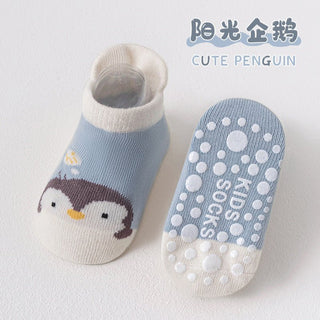 All Seasons Non-Slippery Heel Style Cartoon Printed Soft and Comfortable Baby Socks