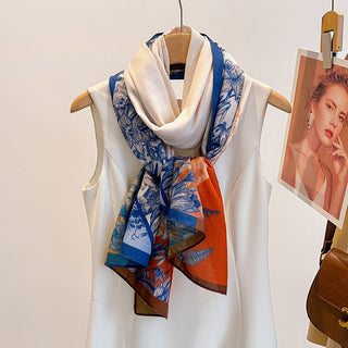 Colorful Both Side Floral Printed Premium Viscose Scarf