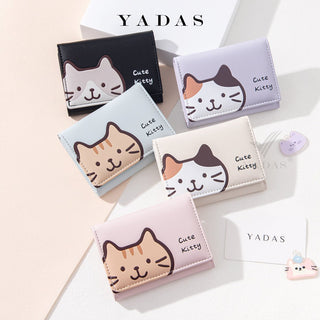 YADAS Cute Multipurpose PU Trifold Coin Wallet for Ladies