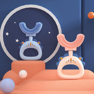 Children's U-Shaped Food Grade Soft Bristle Silicone Toothbrush