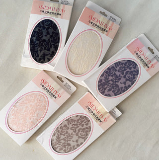 Thin Flesh Hollow Lace Rose Jacquard Pantyhose Women's Durable Invisible Base Stockings