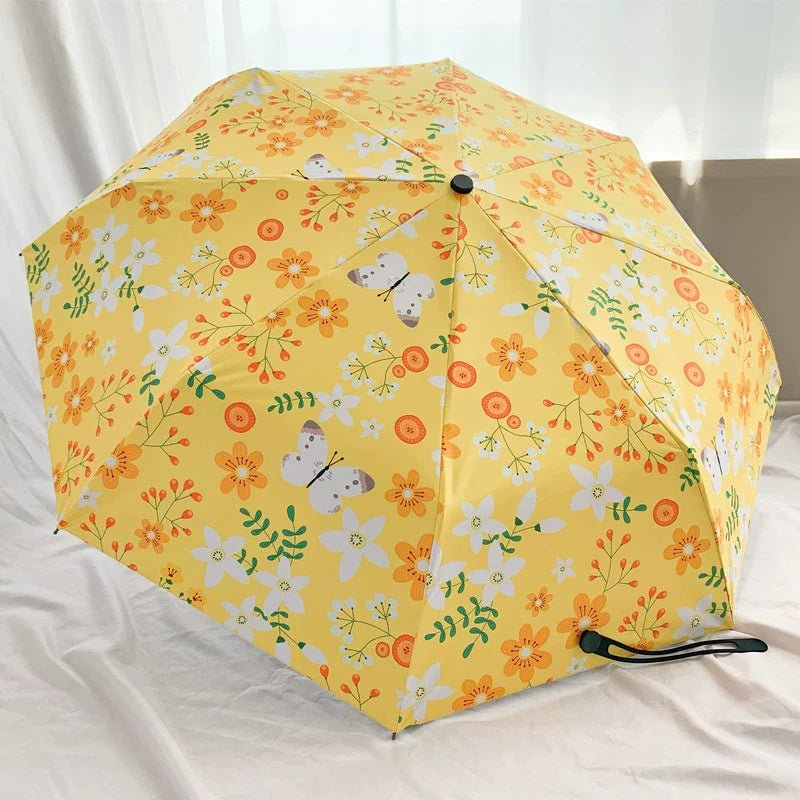 Mini-convenient five-fold parasol, automatic folding umbrella