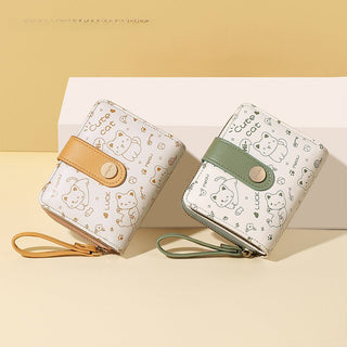 Japanese Style Cute Kitten Card Holder Money Wallet