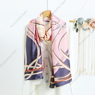 European Style Royal Pattern Multicolor Premium Satin Silk Scarves