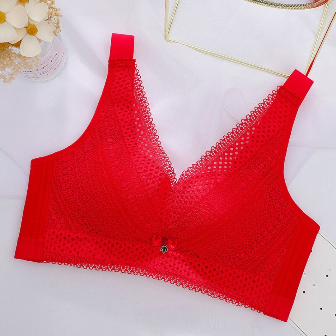 Non-magnetic, Comfortable, Medium Thick  Adjustable Lace Women's Push Up Bra