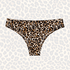 European Style Low Waist leopard print Ice Silk Seamless sports yoga panties