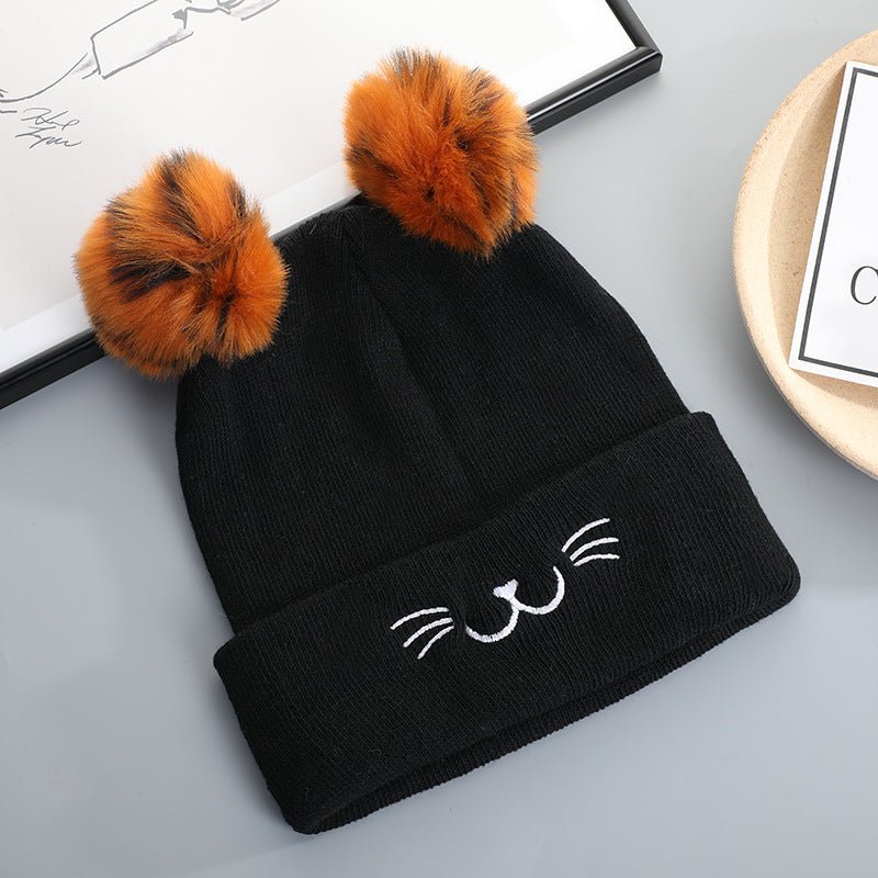 Windproof Knitted Cute Winter Caps for Women