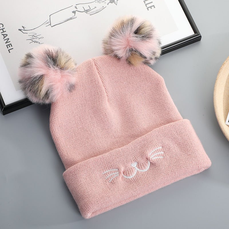 Windproof Knitted Cute Winter Caps for Women