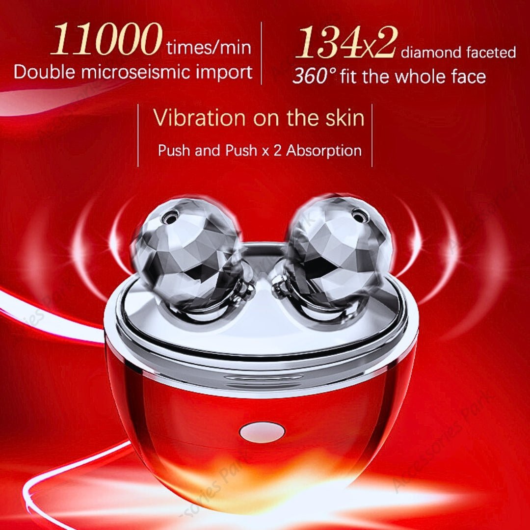 A close shot of red color 3D multifunctional body massaging device 