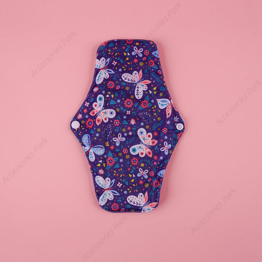 A menstrual reusable pad with floral design