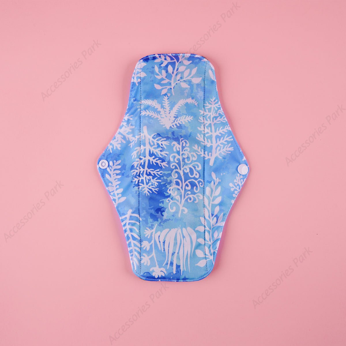 Floral design sky blue color reusable menstrual pad