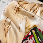 Multicolor Retro Style Women's Satin Silk Scarf