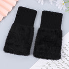 Korean Style Plush Winter Half Finger Hand Gloves