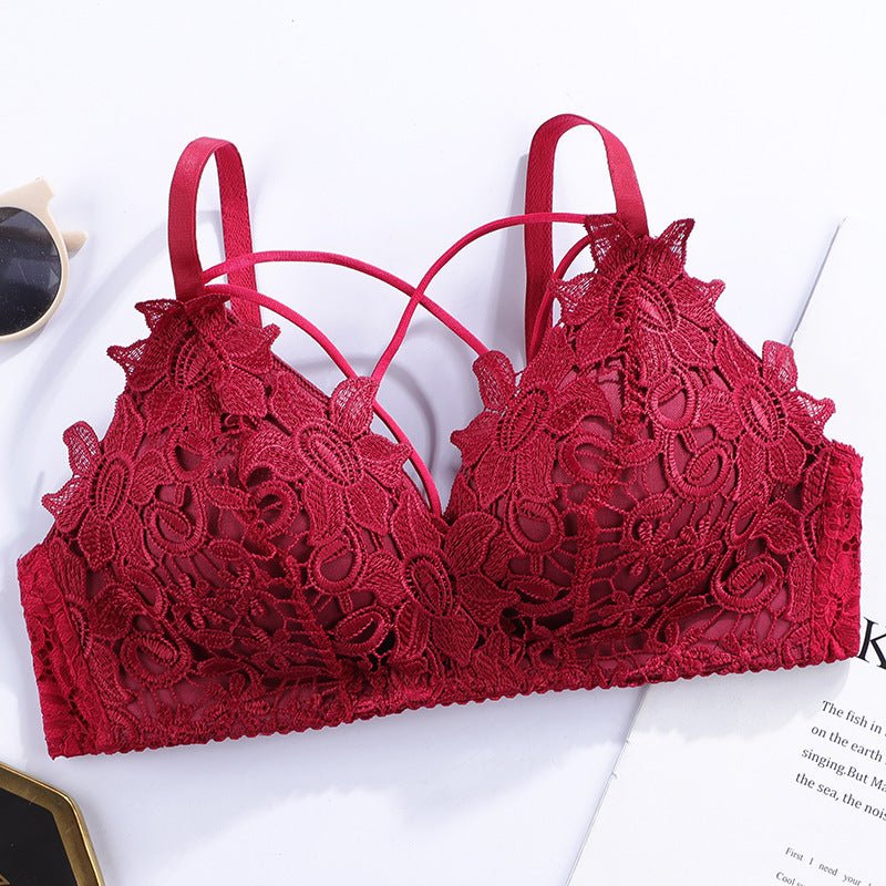 Embroidered Lace Thin seamless underwear Women's Bra