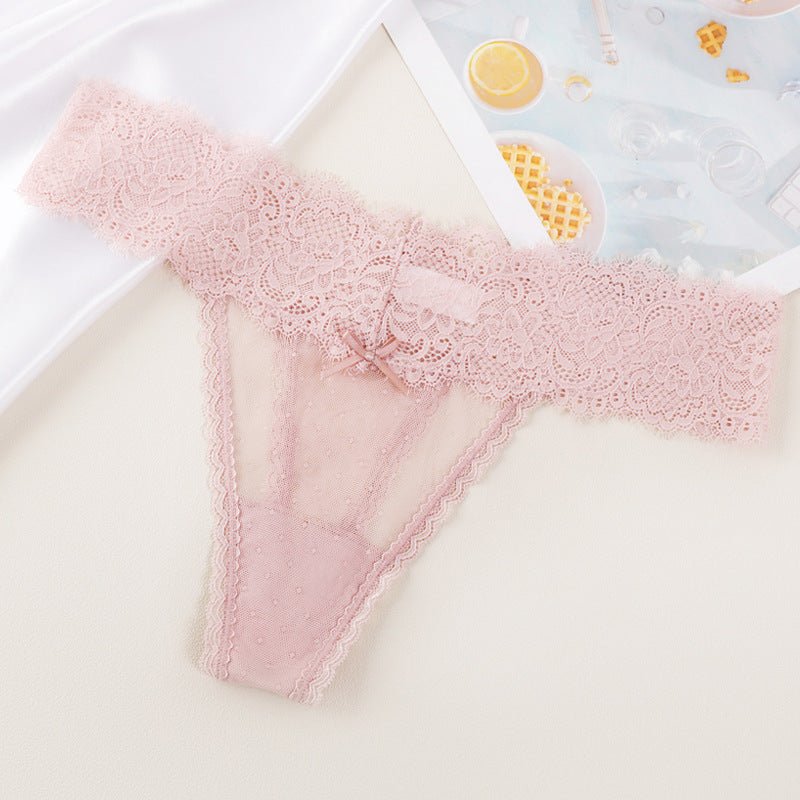 Women's Lace Seamless Solid Color Breathable Premium Thong Panties