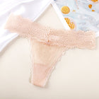 Women's Lace Seamless Solid Color Breathable Premium Thong Panties