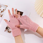Women's Half Finger Knitted Hand Gloves