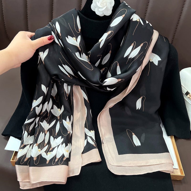 Spring and Summer New Floral Printed Scarves for Women