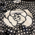 Fashionable Polka Dot and Flower Design Satin Silk Scarf