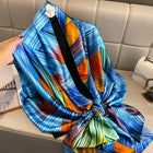 Colorful & Stylish Printed Satin Silk Scarf