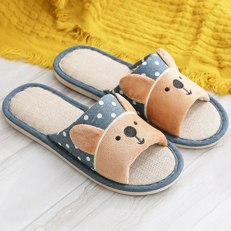High-end Sweat-Absorbing breathable Indoor Linen Slippers