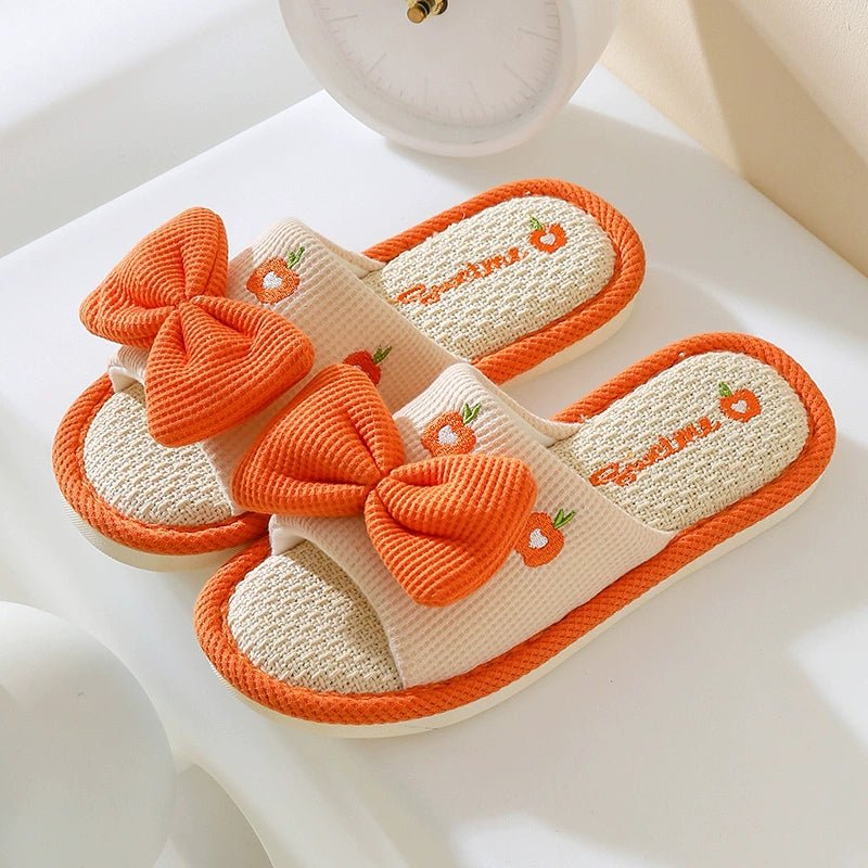 High end Sweat Absorbing breathable Indoor Linen Slippers