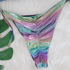 Western Style High Quality Colorful Bronzing Snake Print Bikini Suits