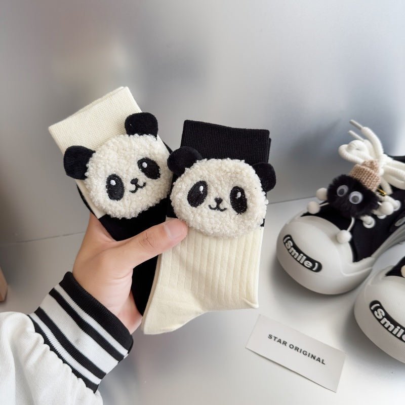 European Style Three-dimensional Cute Panda Plush Socks