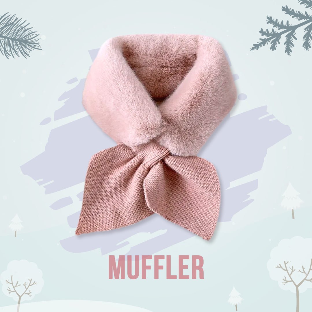 Rabbit Fur Winter Collar Scarf Muffler for Women