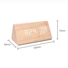 Digital LED Wooden Color Alarm Clock Table Decor Gift for Adults