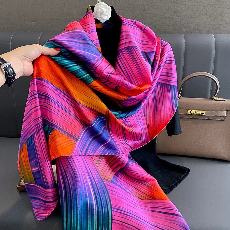 Women's Luxury Design Satin Silky Smooth Scarf  90x180cm