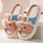 Women's Thick Sole Cute Rabbit Fluffy Warm Home Indoor Shoes