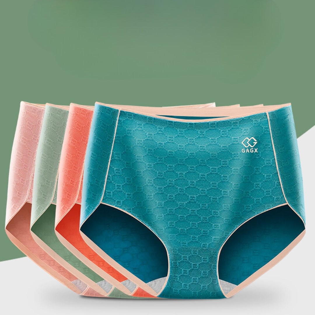 New Seamless High Waist Women's Jacquard Cotton Belly Shirnk Panties