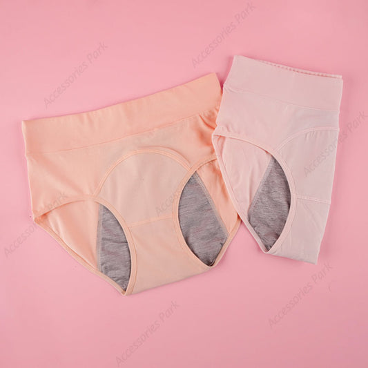 Skin and Pink Color Women's leakage proof menstrual pant  