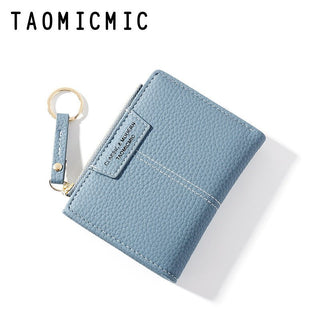 Fashionable and Multifunctional Short Zipper Bifold Wallet for Women
