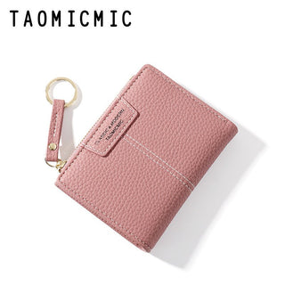 Fashionable and Multifunctional Short Zipper Bifold Wallet for Women