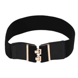 Women's Wide Stretch Belt with Elegant Metal Hook
