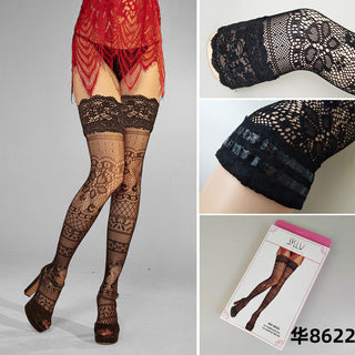 European and American Style Sexy Long Jacquard Socks Fishnet High Mesh Stockings