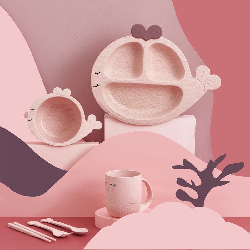 Cute Fish Shaped Rice Husk Dine Set for Children