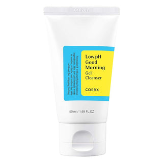 Cosrx Low pH Good Morning Gel Cleanser tube on a white background