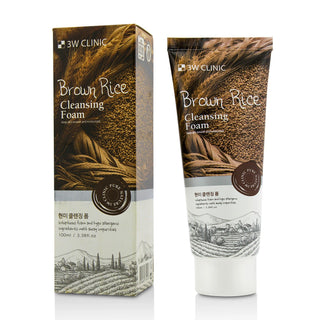Brown Rice Cleansing Foam packaging with box and tube on a white background