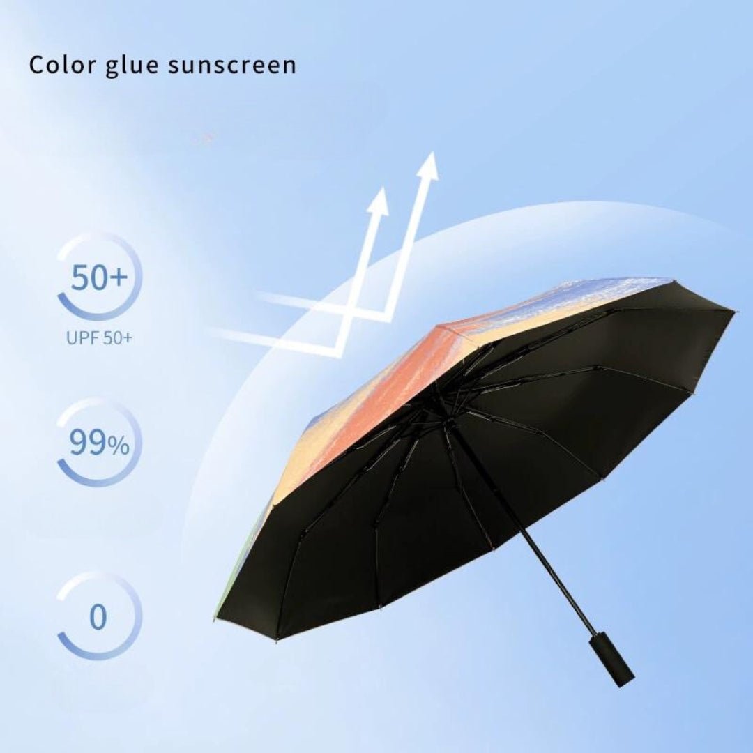 Rabbit graffiti all season fully automatic one click umbrella.