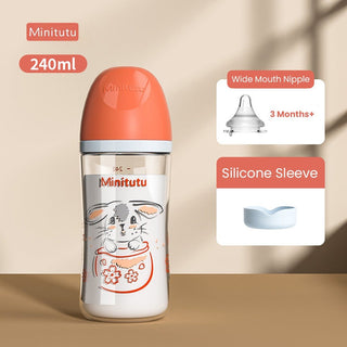 Minitutu Brand Anti Colic Glass Feeding Bottle for Baby