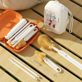 Multi-functional Portable Silicone Baby Feeding Bottle Brush Set