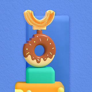 Children's U-Shaped Silicone Soft Bristle Donut Toothbrush