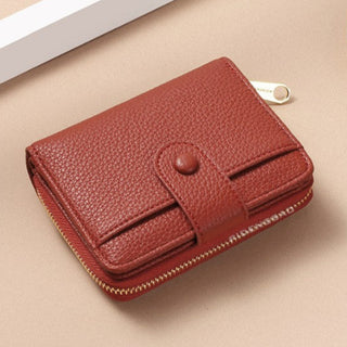 Compact and Handy PU Multi Chamber Coin Purse for Women