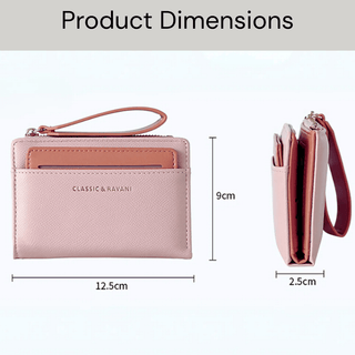 Women's High Quality Solid Color Zipper Coin Purse Card Holder Wallet