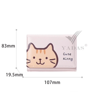 YADAS Cute Multipurpose PU Trifold Coin Wallet for Ladies