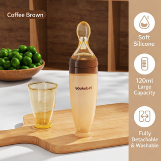 silicone Rice Cereal Feeding Spoon Bottle for Children